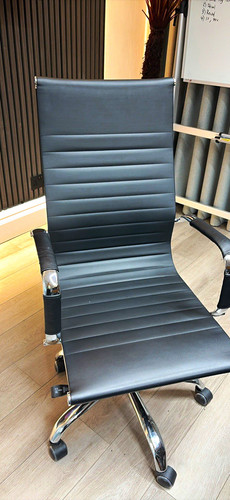 Black faux leather - black,