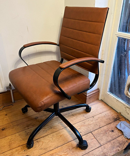Brown faux leather - brown,
