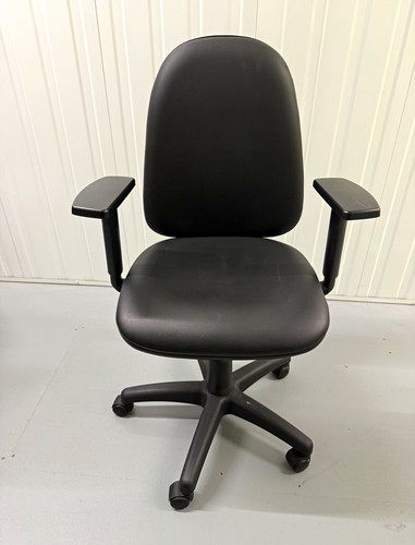 Black faux leather - faux,
