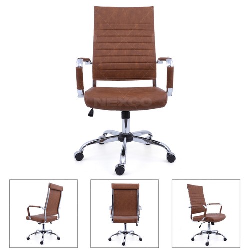 Faux leather brown - faux,