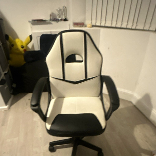 White black faux leather - white/black,