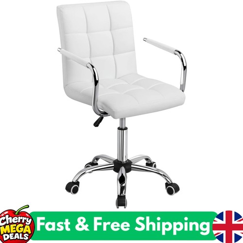 Sleek white leather office - sleek,