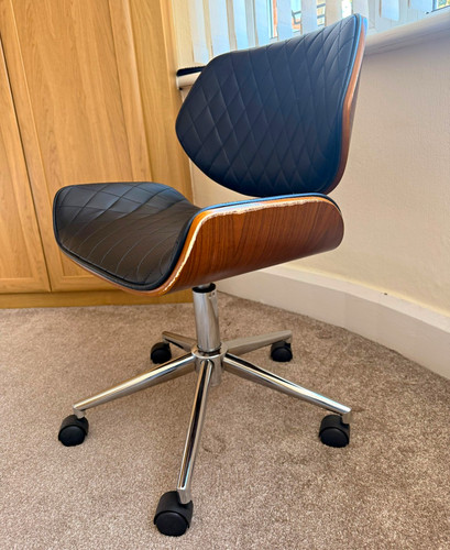 Faux leather office chair - office,