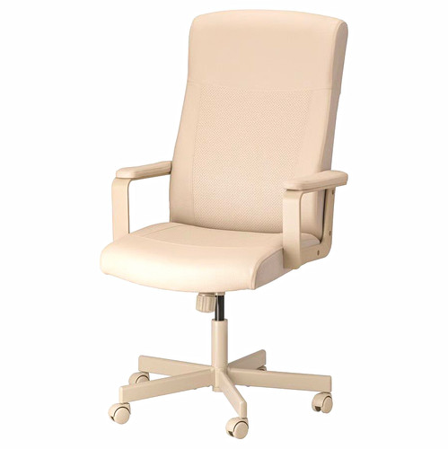 Beige faux leather executive - beige,
